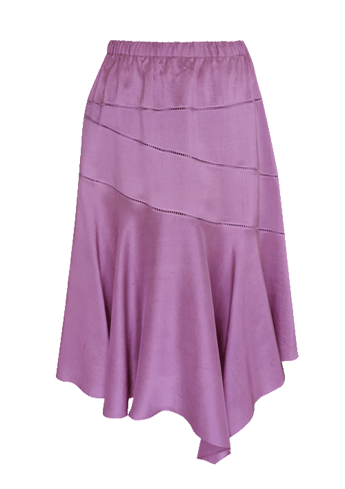 STICH DETAIL ASYMETRTRIC GYPSY SKIRT