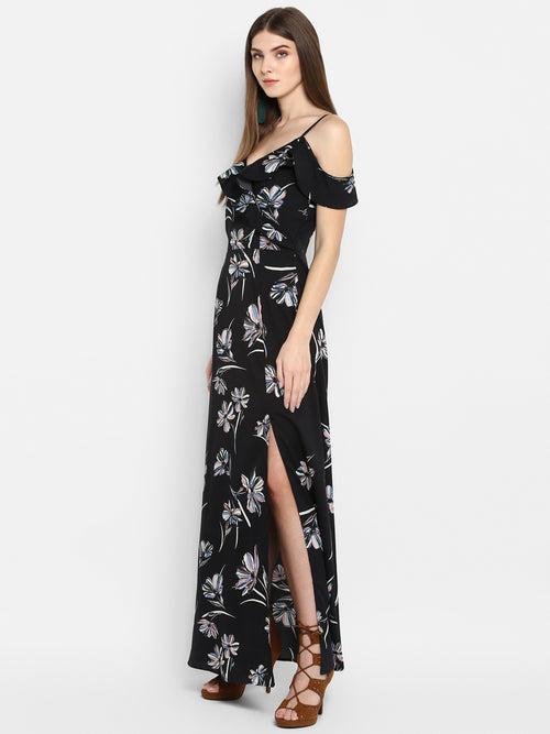 SweetHeart Neck Slit Maxi Dress