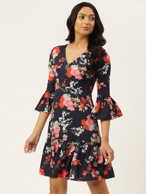 Floral Print Skater Dress