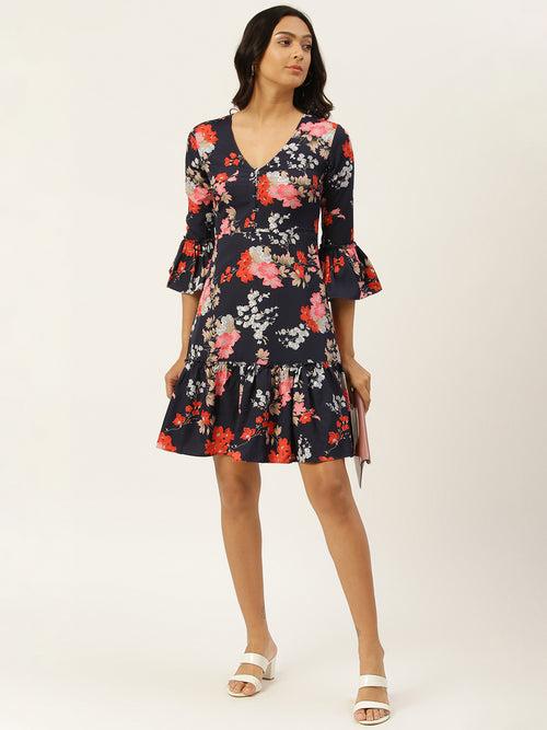 Floral Print Skater Dress