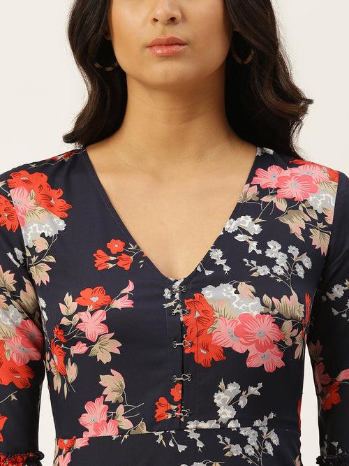 Floral Print Skater Dress