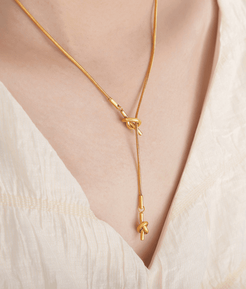 The Knot Drop Necklace