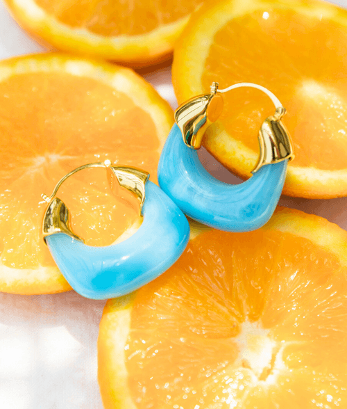 Ocean Hoop Earrings