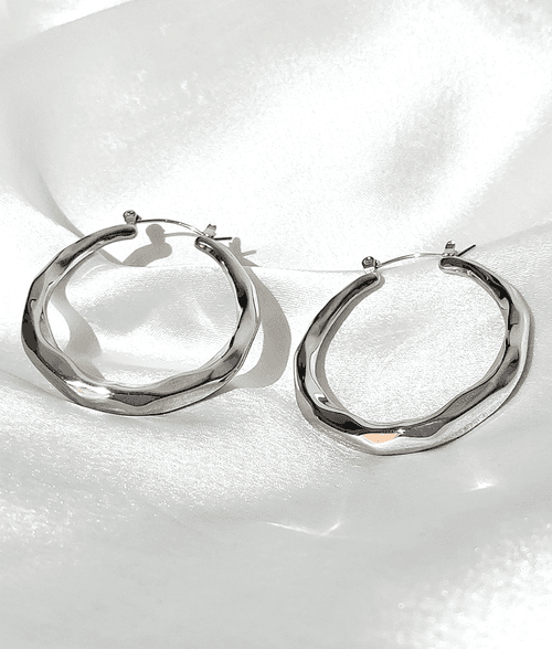 The Mei Silver Hoops