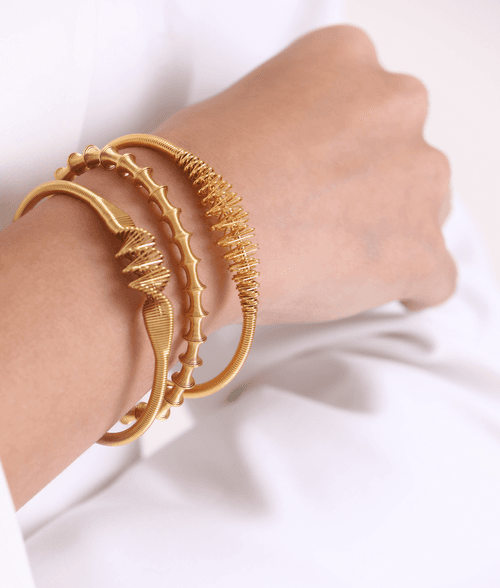 Kimmaya Gold Bangle Stack