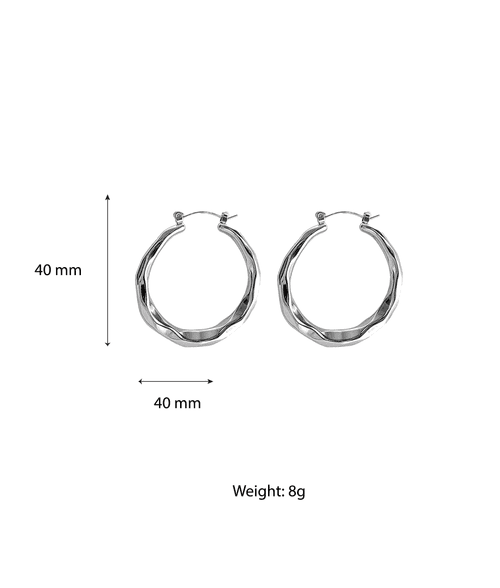 The Mei Silver Hoops