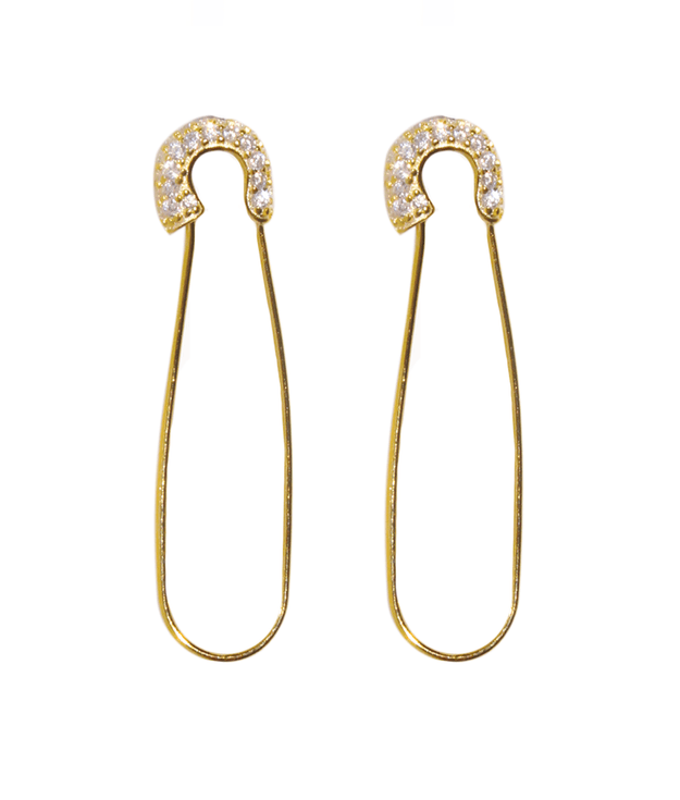 Dainty Safety Pin Earrings