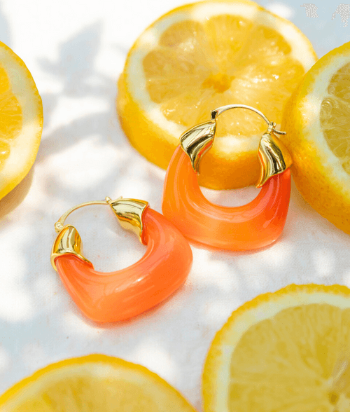 Orange Crush Hoop Earrings