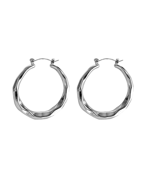 The Mei Silver Hoops