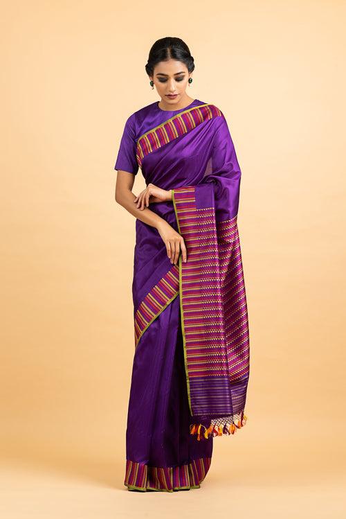 Banarasi Silk Triangles Palla Saree