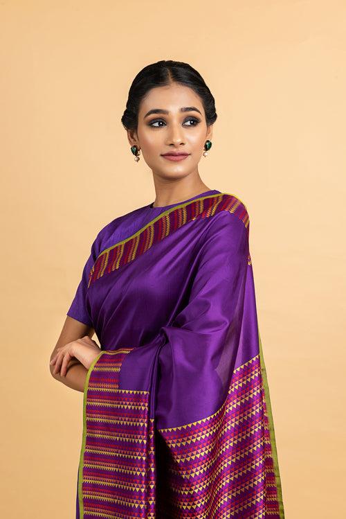 Banarasi Silk Triangles Palla Saree