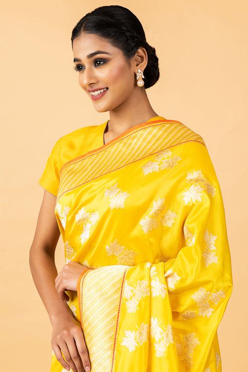 Banarasi Katan Silk Chinar Leaf Saree