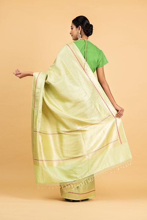 Banarasi Silk Small Bridal Jaal Saree