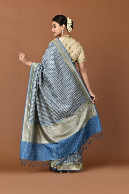 Banarasi Silk Small Bridal Jaal Saree