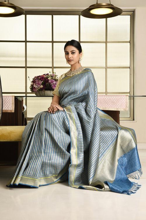 Banarasi Silk Small Bridal Jaal Saree