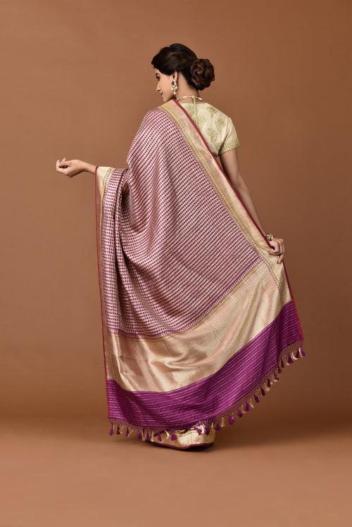 Banarasi Silk Small Bridal Jaal Saree