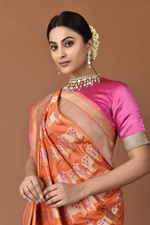 Banarasi Silk Nandi Palla Saree