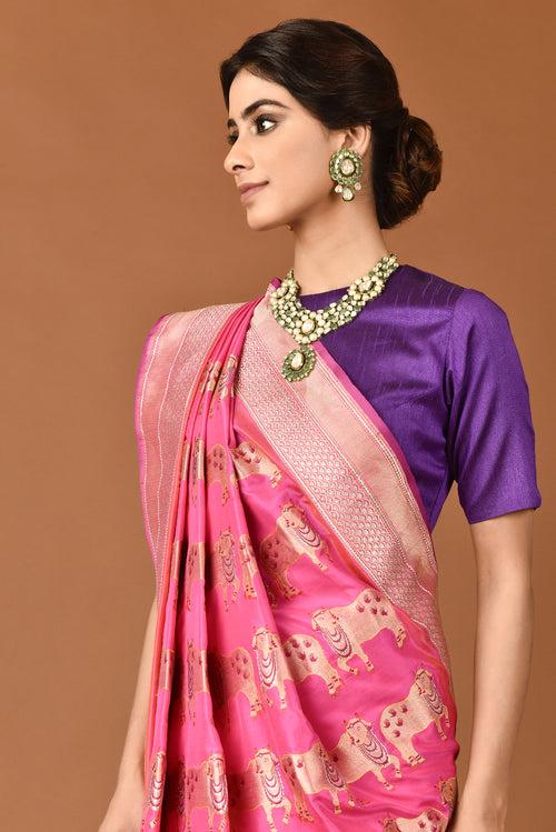 Banarasi Silk Nandi Palla Saree