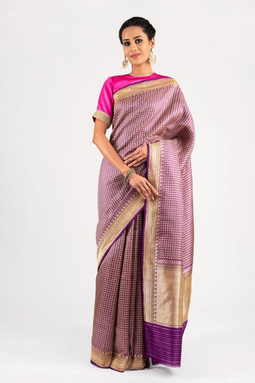 Banarasi Silk Small Bridal Jaal Saree