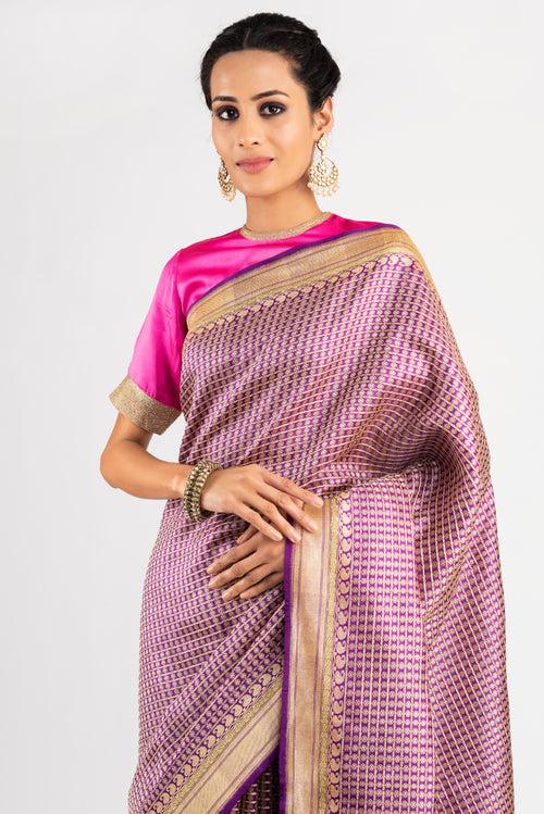 Banarasi Silk Small Bridal Jaal Saree