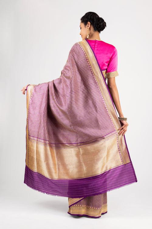 Banarasi Silk Small Bridal Jaal Saree