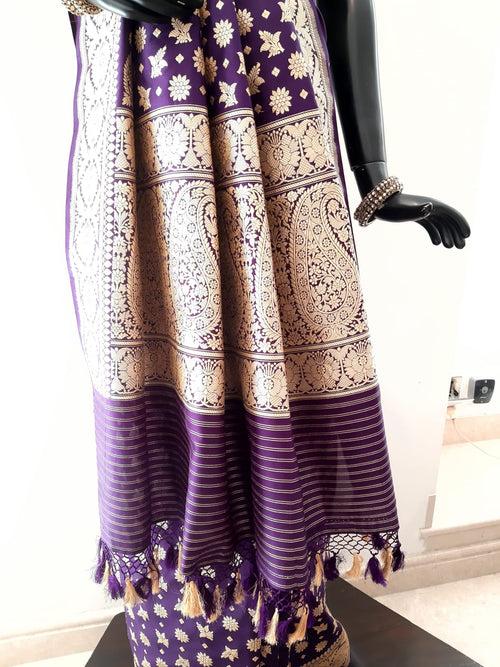 Banarasi Silk Old Legacy Red Saree