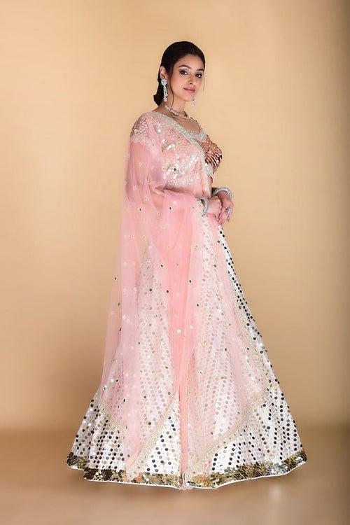 Ivory Embellished Lehenga set.