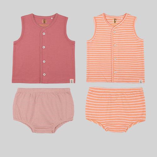 Unisex baby 2 Pack Jhabla Sets