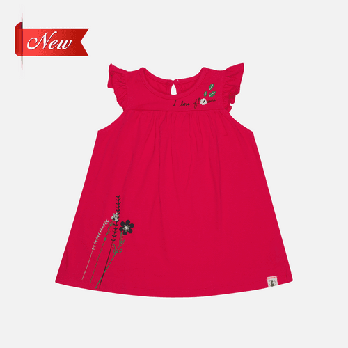 Baby-816 Girls Flared Dress - Organic Cotton