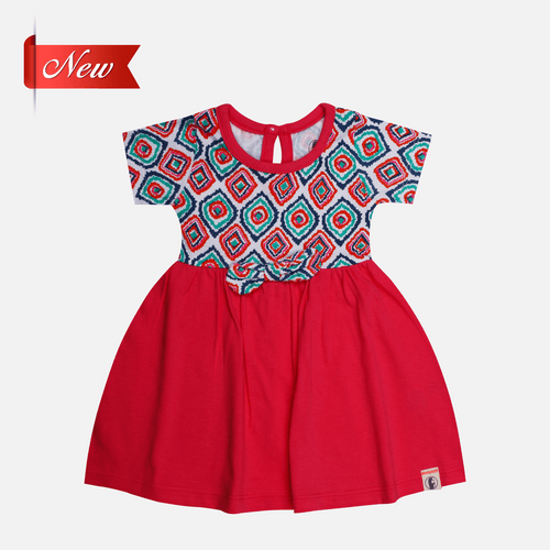 Baby-929 Girls Knot Front Dress