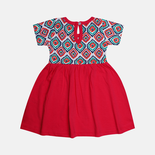 Baby-929 Girls Knot Front Dress