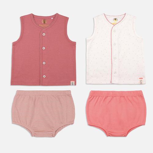 Unisex baby 2 Pack Jhabla Sets