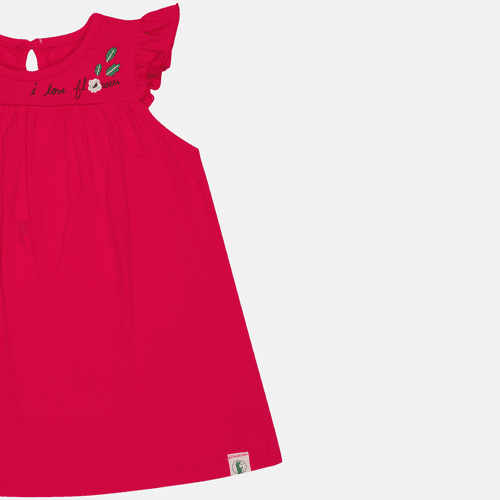 Baby-816 Girls Flared Dress - Organic Cotton