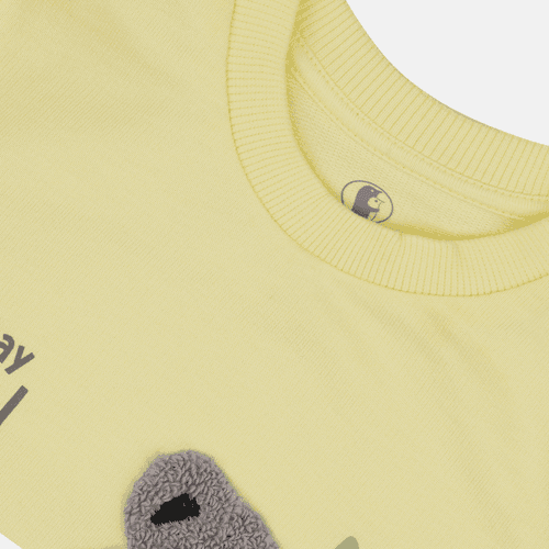 Baby-733 Girl Koala Embroidered Tee  - Organic Cotton