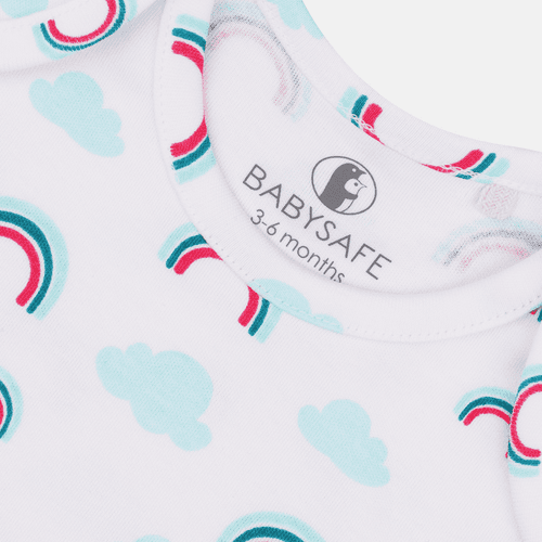 BABY 718 Unisex Happy Rainbow Dungaree Set  - Organic Cotton