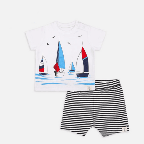 Baby-701  Boy little Sailor Set - Organic Cotton