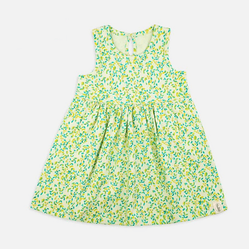 Baby-694 Girls Dress with a Pocket  - Organic Cotton