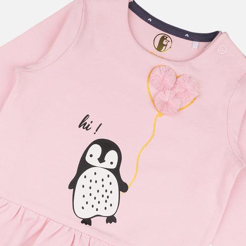 Baby-649 Girl 3 piece Penguin set - Organic cotton