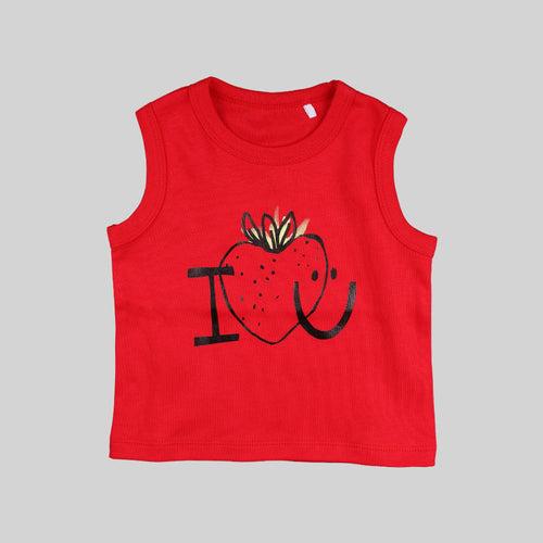 Baby-543 Boy shorty Set (Red) - Organic cotton