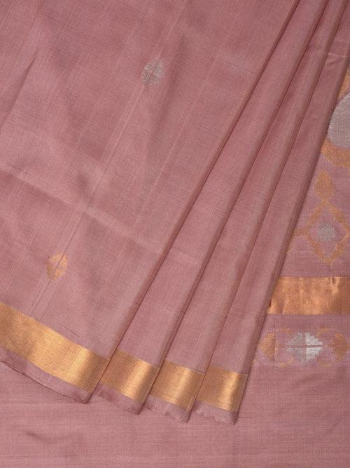 Cream Uppada Silk Handloom Saree with Mango Pallu Design u2191