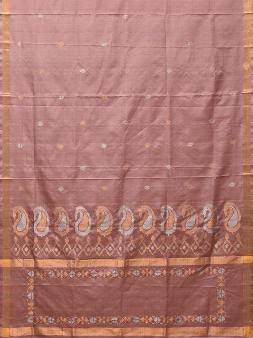 Cream Uppada Silk Handloom Saree with Mango Pallu Design u2191