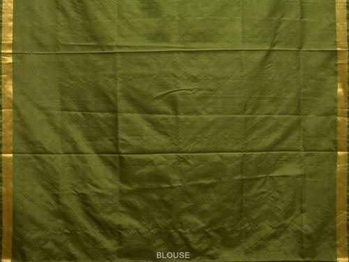 Dark Green Uppada Silk Handloom Saree with Jamdani Pallu Design u2210