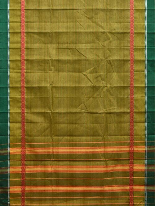 Green Narayanpet Cotton Handloom Saree with Big Border Design No Blouse np0842