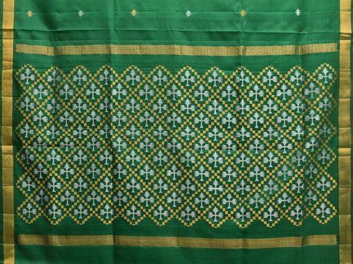 Green Uppada Silk Handloom Saree with Jamdani Pallu Design u2221