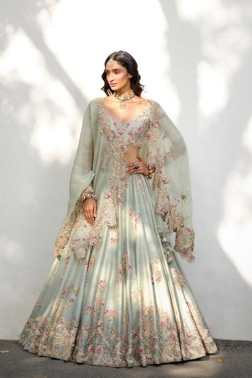 "Rachel" Raw Silk Lehenga Set