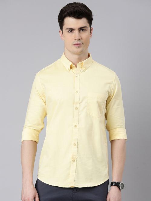 Minion Yellow Button Down Solid Shirt