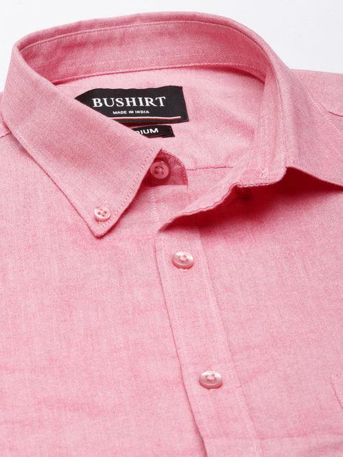 New York Pink Button down Solid Shirt
