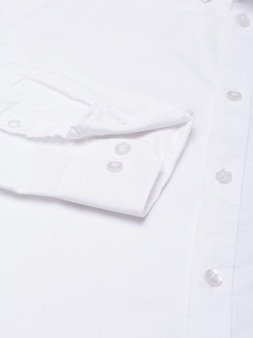 White Button Down Solid Shirt