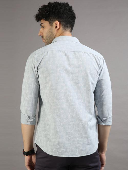 Misty Grey Printed Shirt