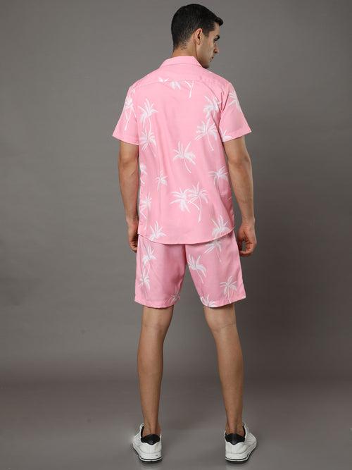 Palm Tree Pink Night Suits